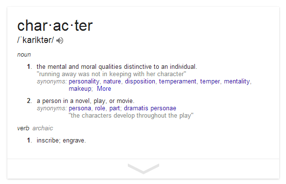 definition of character